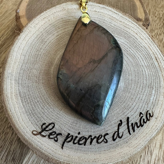 Pendentif Labradorite  – Protection, Intuition et Bouclier énergétique (REF 231)