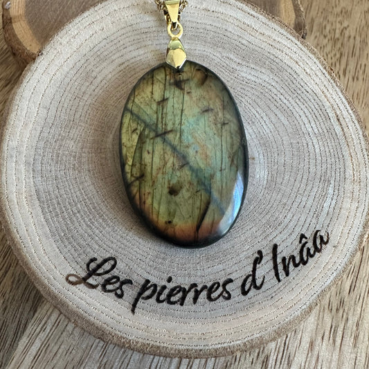Pendentif Labradorite  – Protection, Intuition et Bouclier énergétique (REF 232)