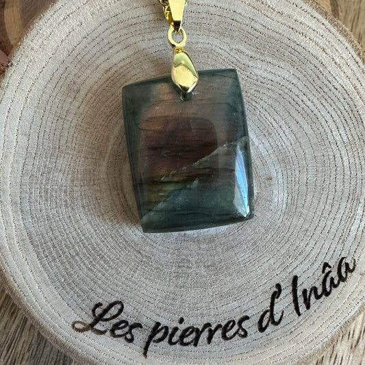 Pendentif Labradorite  – Protection, Intuition et Bouclier énergétique (REF 250)