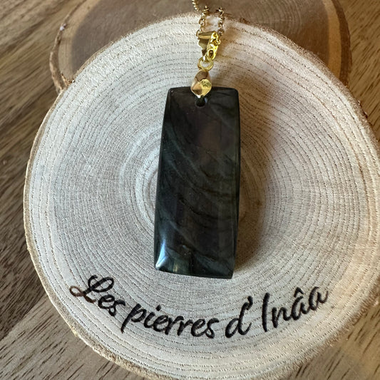 Pendentif Labradorite  – Protection, Intuition et Bouclier énergétique (REF 235)