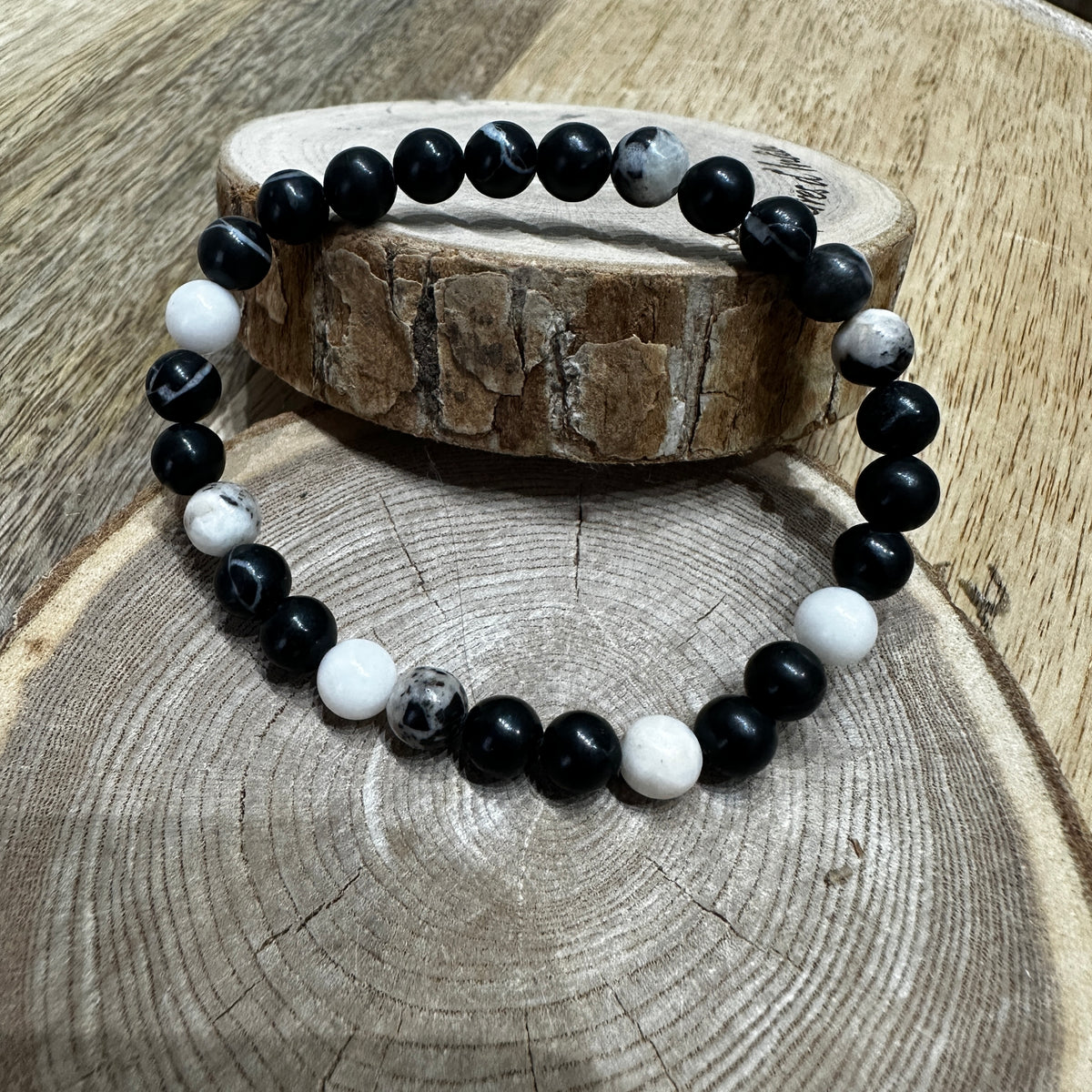 Bracelet Jaspe zébré – Équilibre, ancrage et énergie positive