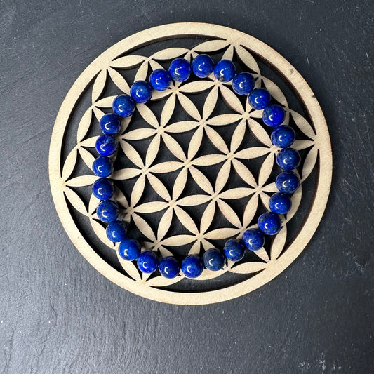 Bracelet Lapis-Lazuli 8mm – Éveil spirituel et paix intérieure (Qualité AA+)